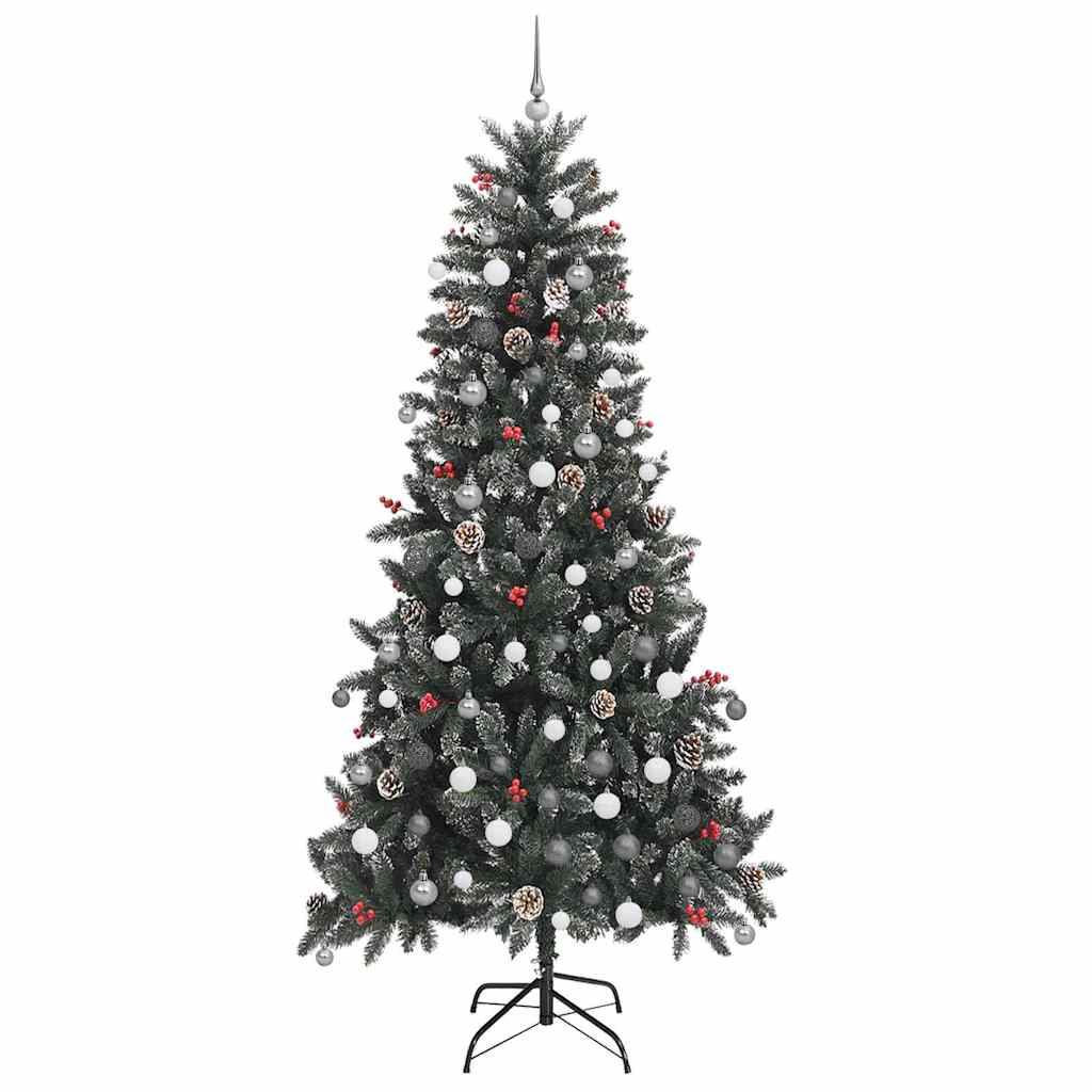 vidaXL Artificial Christmas Tree with 300 LEDs with Stand Green 240 cm - 47384
