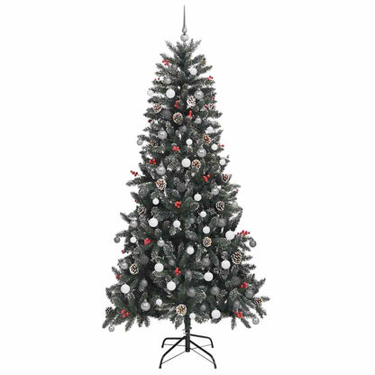 vidaXL Artificial Christmas Tree with 300 LEDs with Stand Green 240 cm - 47384