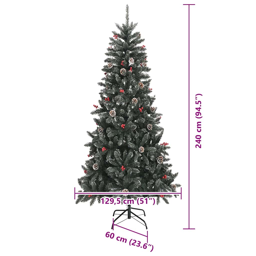 vidaXL Artificial Christmas Tree Green 240 cm - 48033