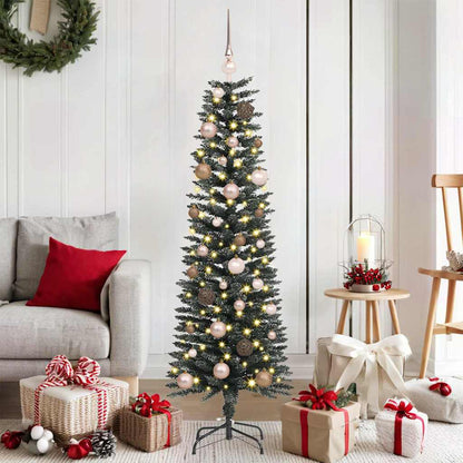 vidaXL Artificial Christmas Tree with 150 LEDs with Stand Green 150 cm