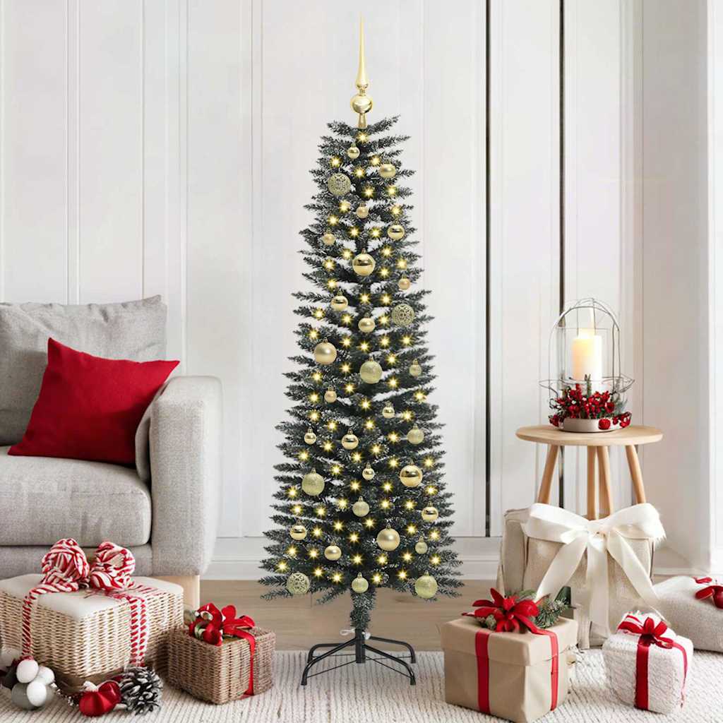 vidaXL Artificial Christmas Tree with 150 LEDs with Stand Green 150 cm - 48121