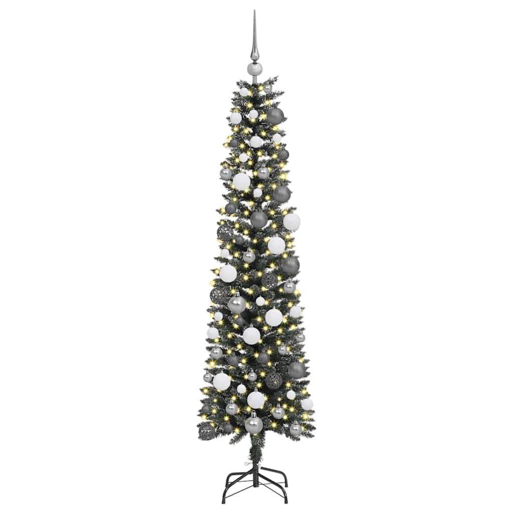 vidaXL Artificial Christmas Tree with 300 LEDs with Stand Green 180 cm - 48147