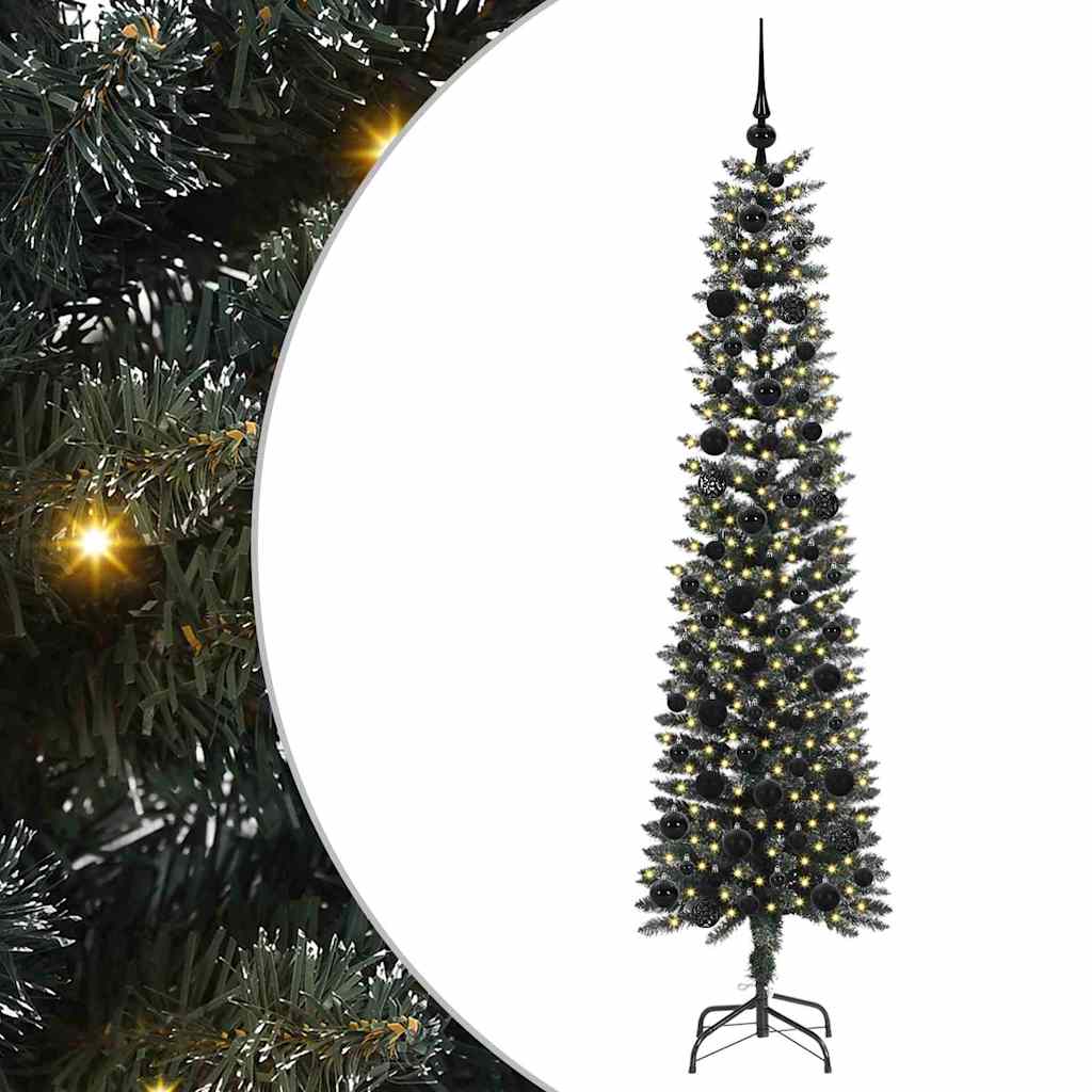 vidaXL Artificial Christmas Tree with 300 LEDs with Stand Green 180 cm - 48160