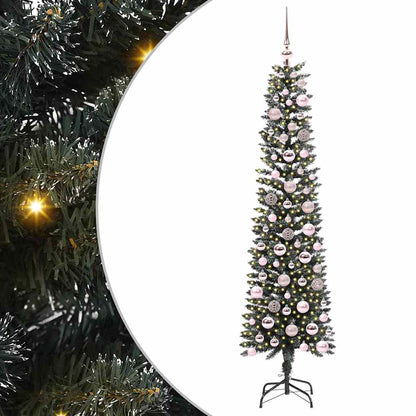 vidaXL Artificial Christmas Tree with 300 LEDs with Stand Green 180 cm - 48169