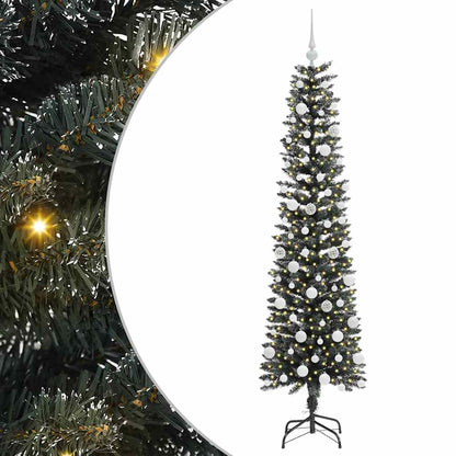 vidaXL Artificial Christmas Tree with 300 LEDs with Stand Green 180 cm - 48176