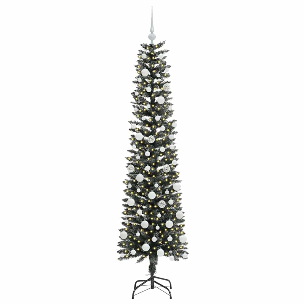 vidaXL Artificial Christmas Tree with 300 LEDs with Stand Green 180 cm - 48176