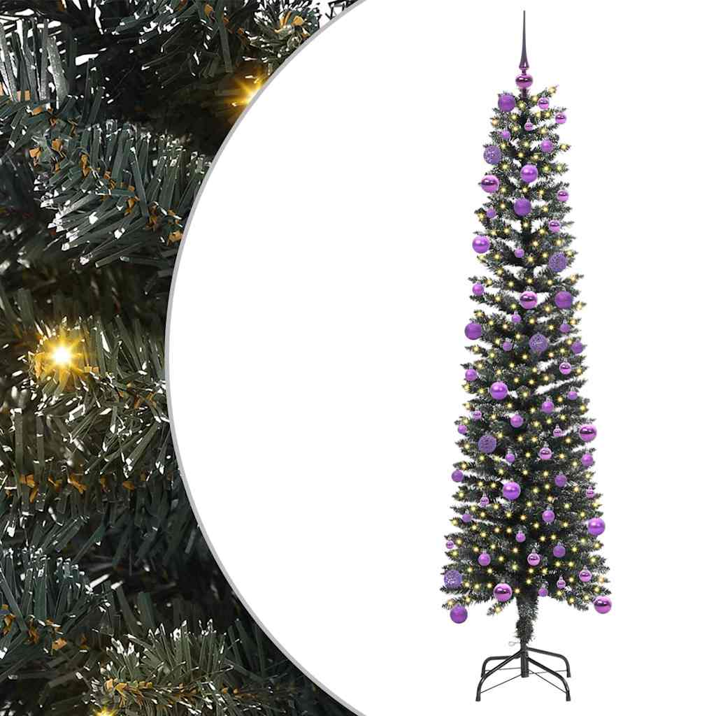 vidaXL Artificial Christmas Tree with 300 LEDs with Stand Green 180 cm - 48177