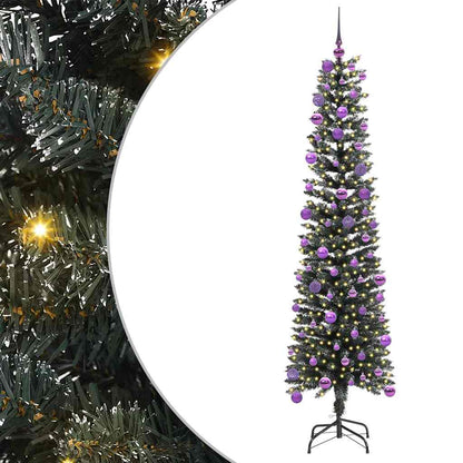 vidaXL Artificial Christmas Tree with 300 LEDs with Stand Green 180 cm - 48177
