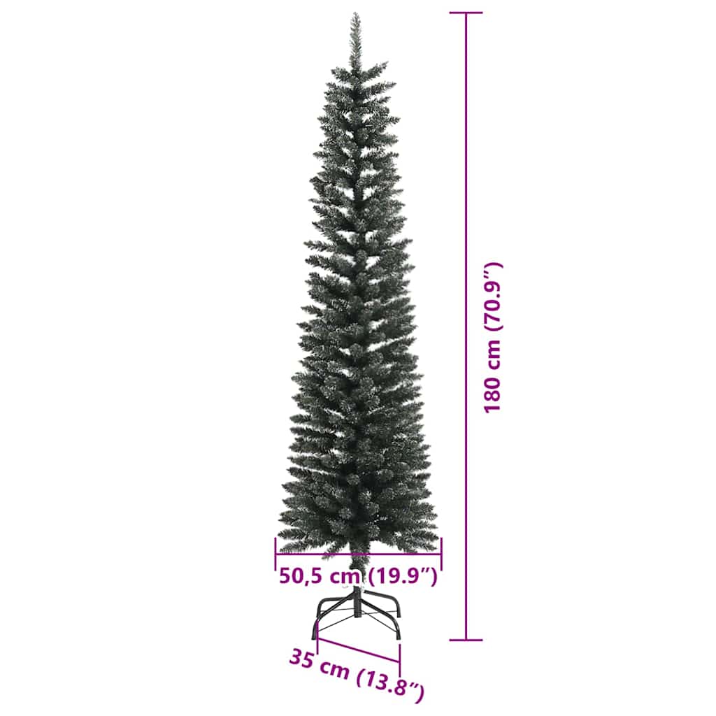 vidaXL Artificial Christmas Tree with 300 LEDs with Stand Green 180 cm - 48177