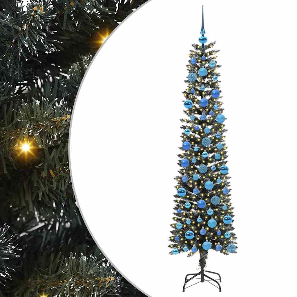 vidaXL Artificial Christmas Tree with 300 LEDs with Stand Green 180 cm - 48178