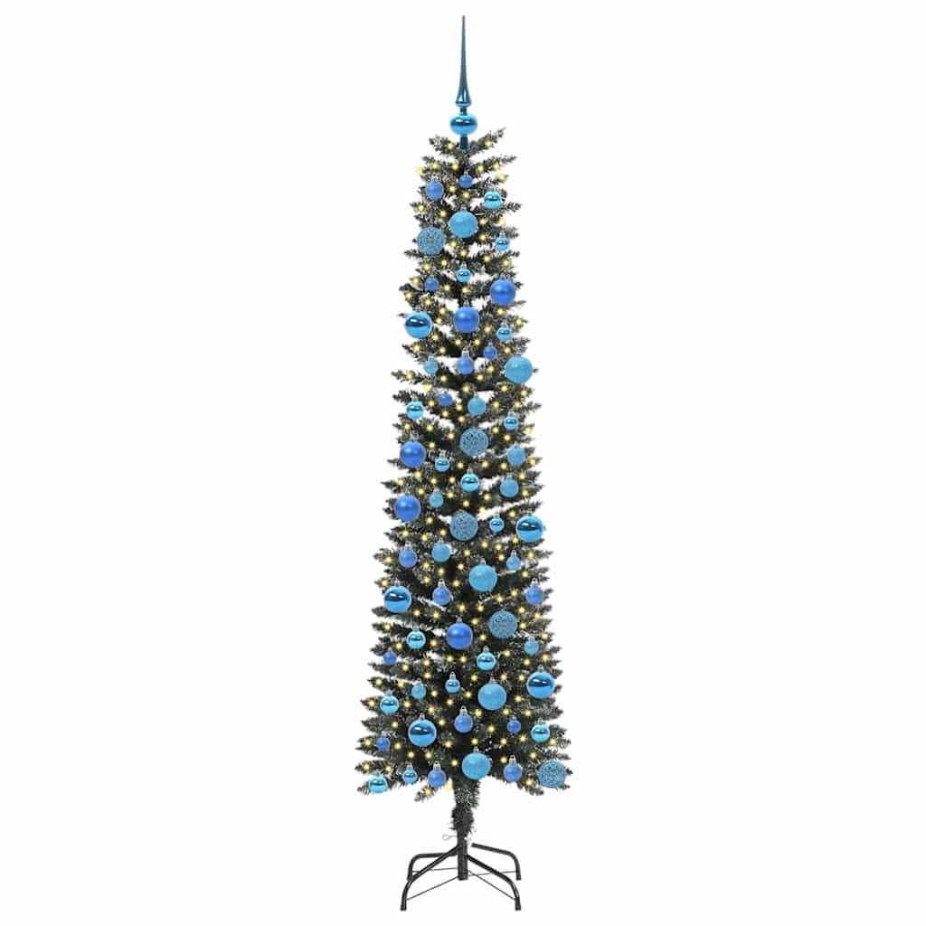 vidaXL Artificial Christmas Tree with 300 LEDs with Stand Green 180 cm - 48178