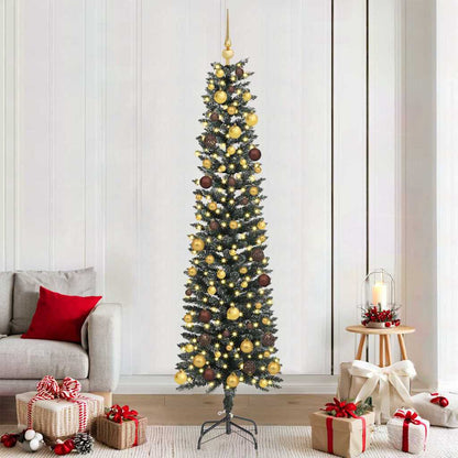 vidaXL Artificial Christmas Tree with 300 LEDs with Stand Green 210 cm - 48179