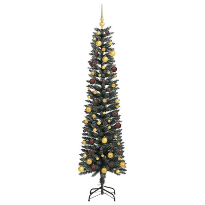 vidaXL Artificial Christmas Tree with 300 LEDs with Stand Green 210 cm - 48179