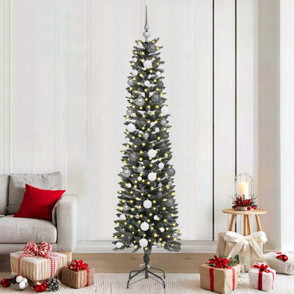 vidaXL Artificial Christmas Tree with 300 LEDs with Stand Green 210 cm - 48186