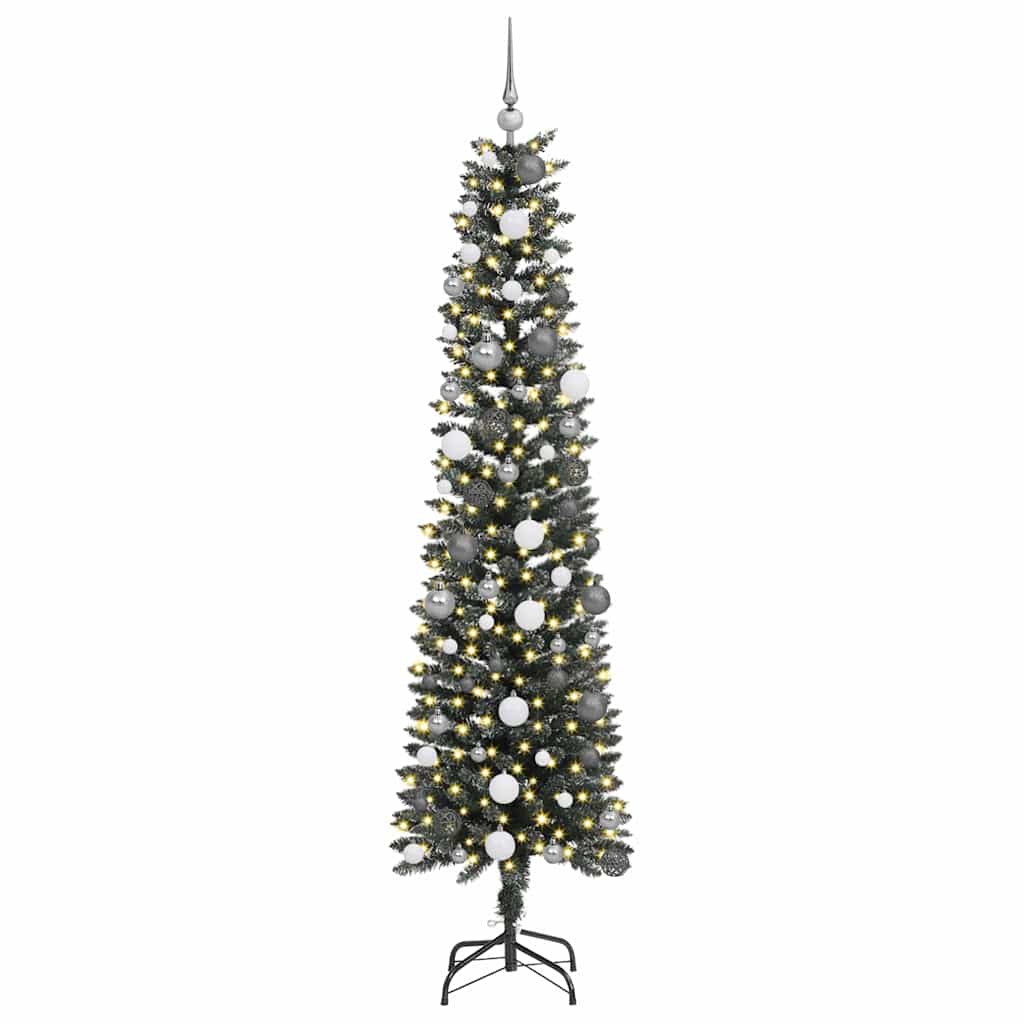 vidaXL Artificial Christmas Tree with 300 LEDs with Stand Green 210 cm - 48186
