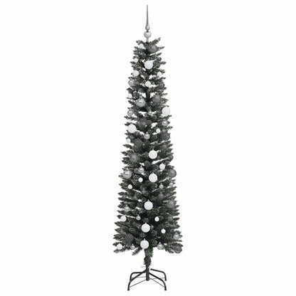 vidaXL Artificial Christmas Tree with 300 LEDs with Stand Green 210 cm - 48186