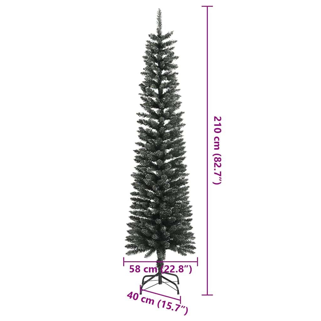 vidaXL Artificial Christmas Tree with 300 LEDs with Stand Green 210 cm - 48186