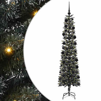 vidaXL Artificial Christmas Tree with 300 LEDs with Stand Green 210 cm - 48187