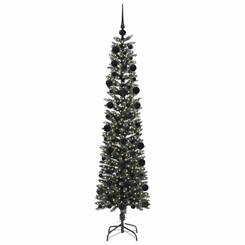 vidaXL Artificial Christmas Tree with 300 LEDs with Stand Green 210 cm - 48187