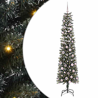 vidaXL Artificial Christmas Tree with 300 LEDs with Stand Green 210 cm - 48188