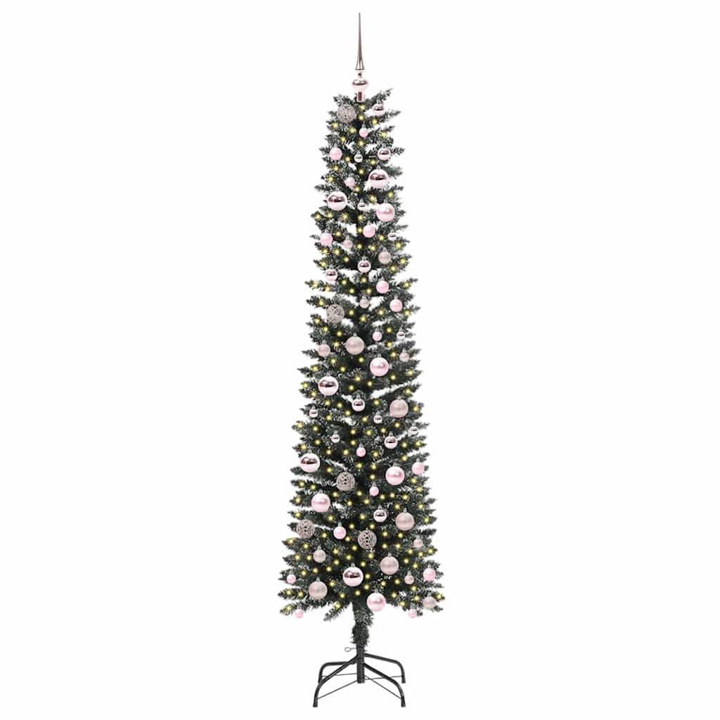 vidaXL Artificial Christmas Tree with 300 LEDs with Stand Green 210 cm - 48188