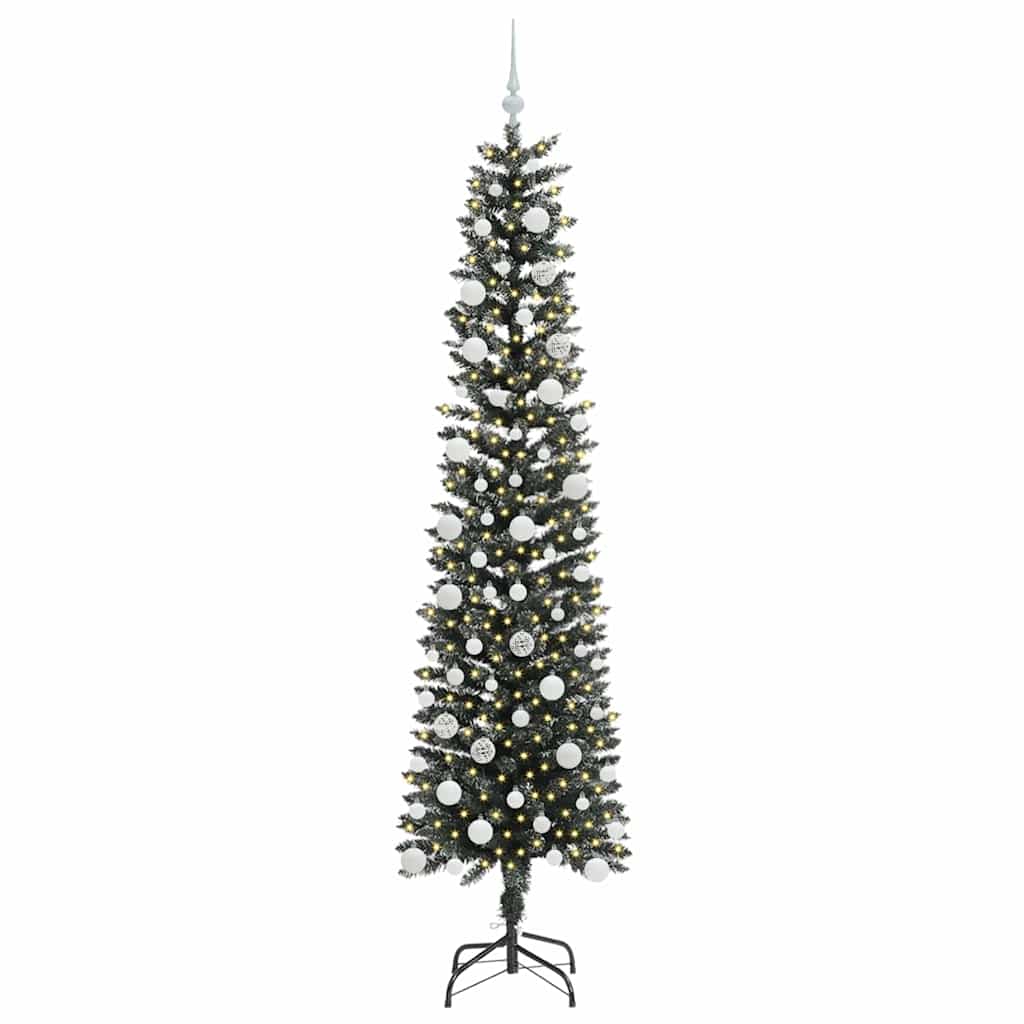 vidaXL Artificial Christmas Tree with 300 LEDs with Stand Green 210 cm - 48192