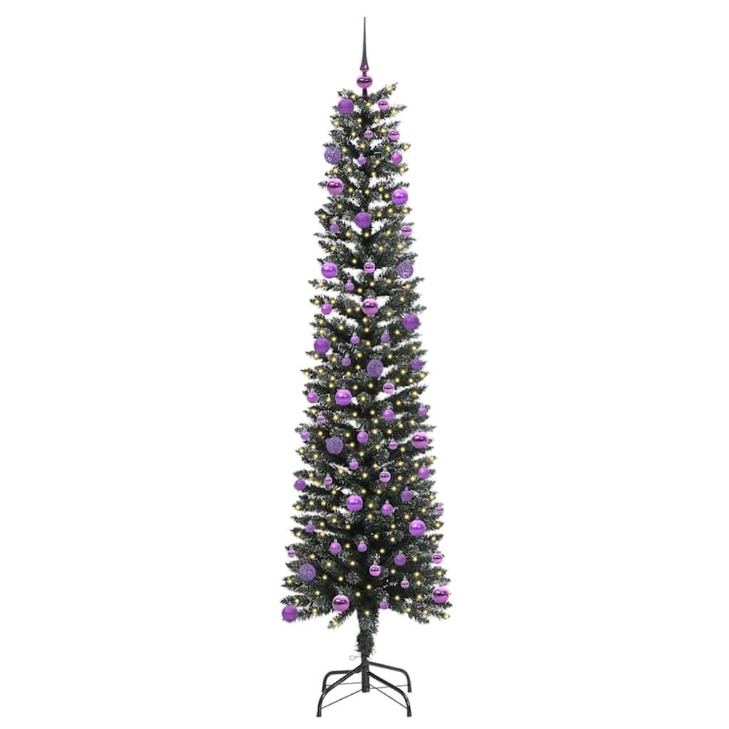 vidaXL Artificial Christmas Tree with 300 LEDs with Stand Green 210 cm - 48193