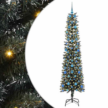 vidaXL Artificial Christmas Tree with 300 LEDs with Stand Green 210 cm - 48200