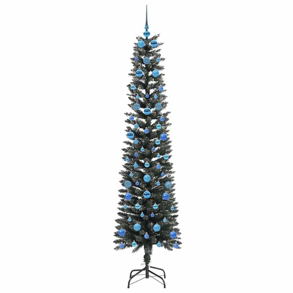 vidaXL Artificial Christmas Tree with 300 LEDs with Stand Green 210 cm - 48200