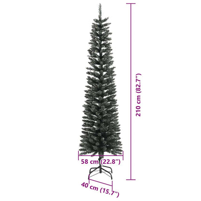 vidaXL Artificial Christmas Tree with 300 LEDs with Stand Green 210 cm - 48200