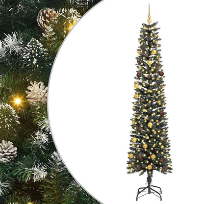 vidaXL Artificial Christmas Tree with 300 LEDs with Stand Green 240 cm - 48204