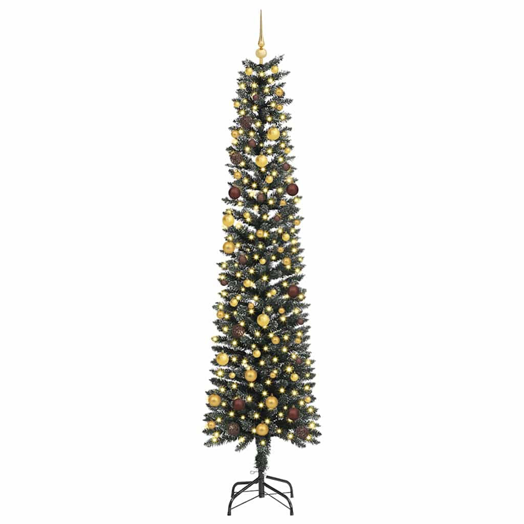 vidaXL Artificial Christmas Tree with 300 LEDs with Stand Green 240 cm - 48204