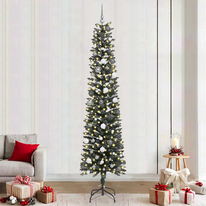 vidaXL Artificial Christmas Tree with 300 LEDs with Stand Green 240 cm - 48205