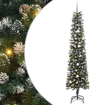 vidaXL Artificial Christmas Tree with 300 LEDs with Stand Green 240 cm - 48205