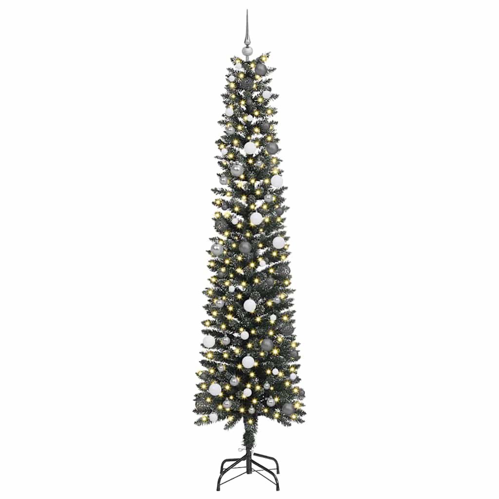 vidaXL Artificial Christmas Tree with 300 LEDs with Stand Green 240 cm - 48205