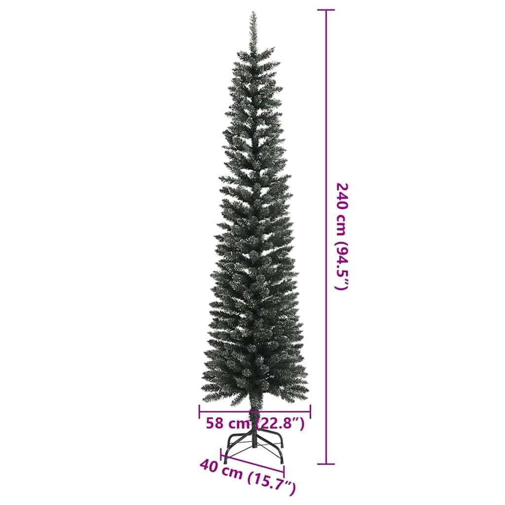 vidaXL Artificial Christmas Tree with 300 LEDs with Stand Green 240 cm - 48205