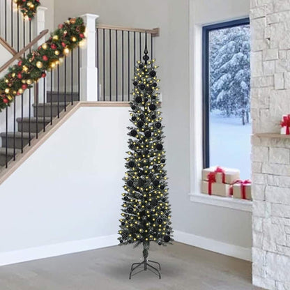 vidaXL Artificial Christmas Tree with 300 LEDs with Stand Green 240 cm - 48207