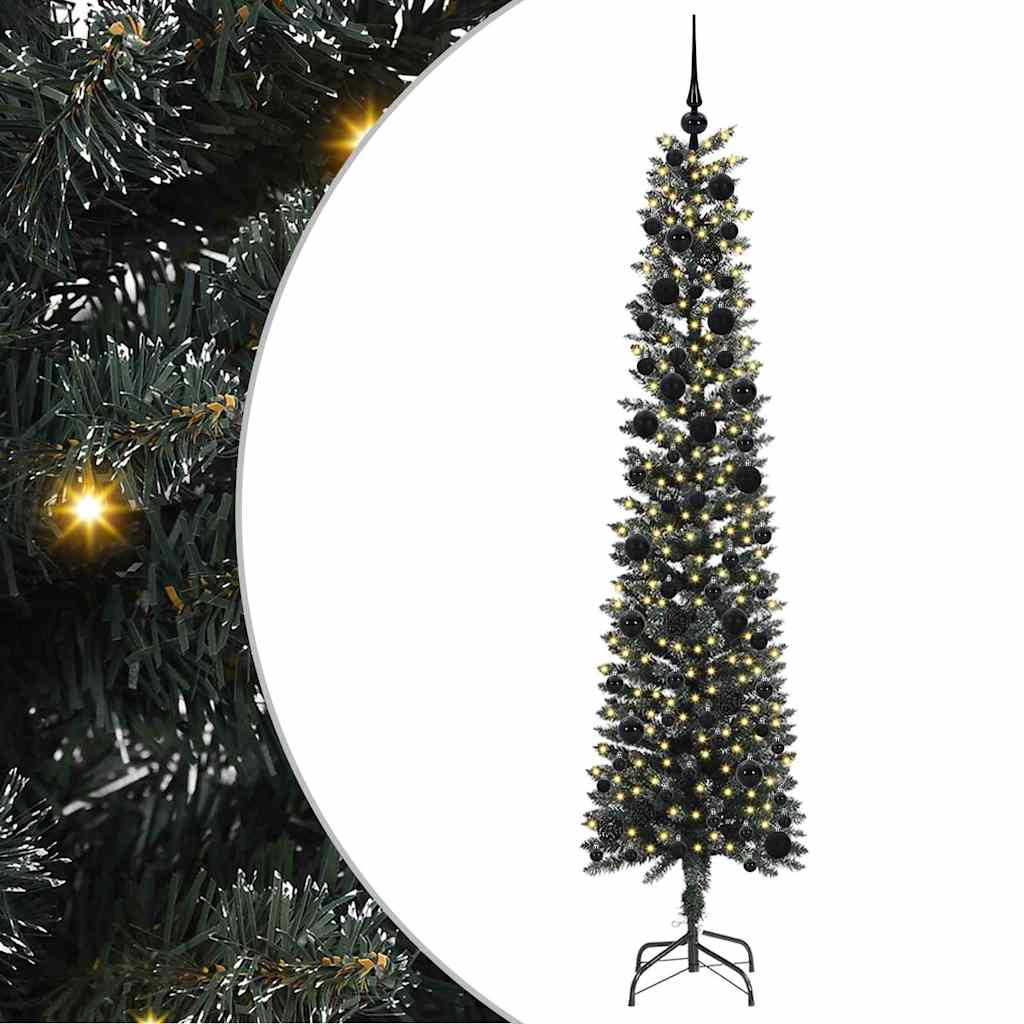 vidaXL Artificial Christmas Tree with 300 LEDs with Stand Green 240 cm - 48207