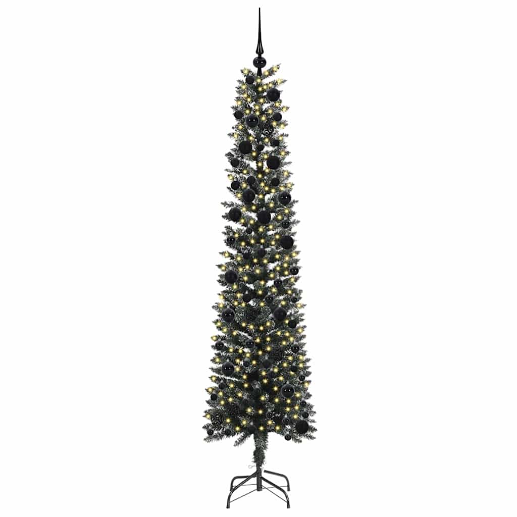 vidaXL Artificial Christmas Tree with 300 LEDs with Stand Green 240 cm - 48207