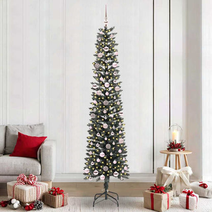 vidaXL Artificial Christmas Tree with 300 LEDs with Stand Green 240 cm - 48212