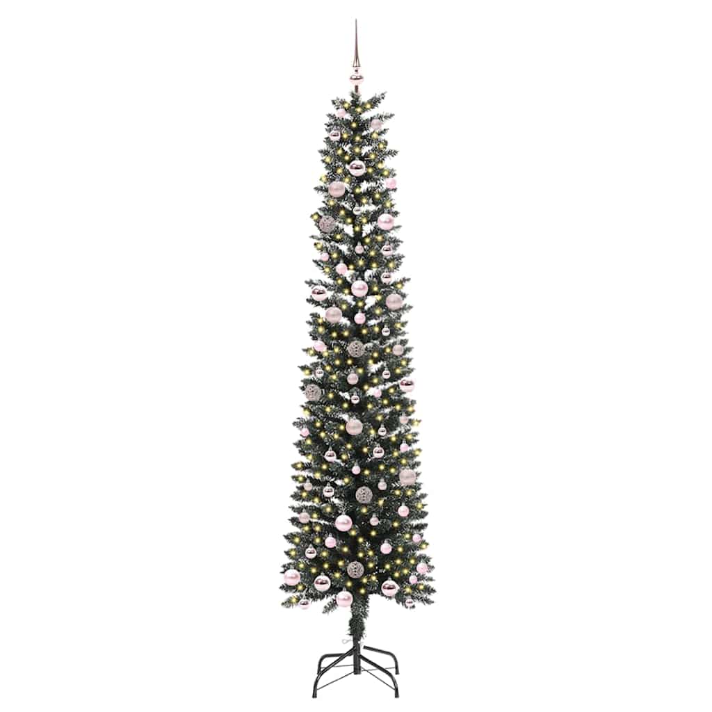 vidaXL Artificial Christmas Tree with 300 LEDs with Stand Green 240 cm - 48212
