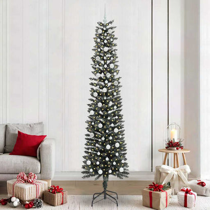 vidaXL Artificial Christmas Tree with 300 LEDs with Stand Green 240 cm - 48213