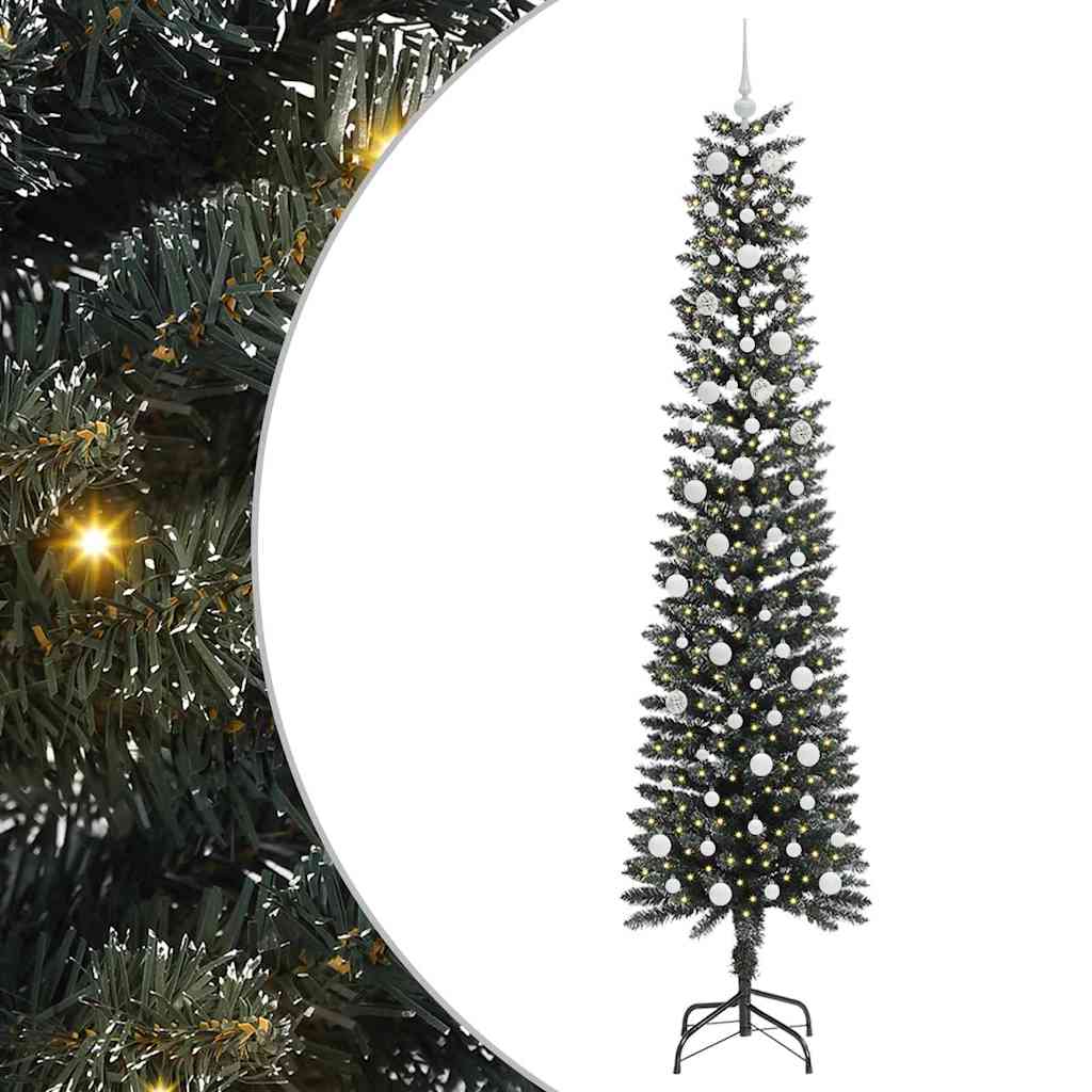 vidaXL Artificial Christmas Tree with 300 LEDs with Stand Green 240 cm - 48213