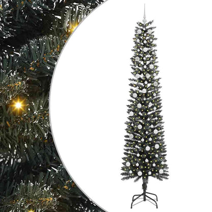 vidaXL Artificial Christmas Tree with 300 LEDs with Stand Green 240 cm - 48213