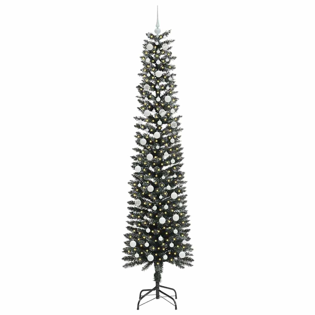 vidaXL Artificial Christmas Tree with 300 LEDs with Stand Green 240 cm - 48213