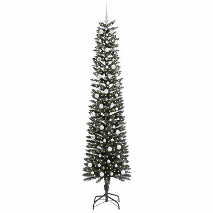 vidaXL Artificial Christmas Tree with 300 LEDs with Stand Green 240 cm - 48213