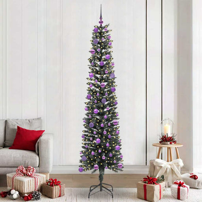 vidaXL Artificial Christmas Tree with 300 LEDs with Stand Green 240 cm - 48220