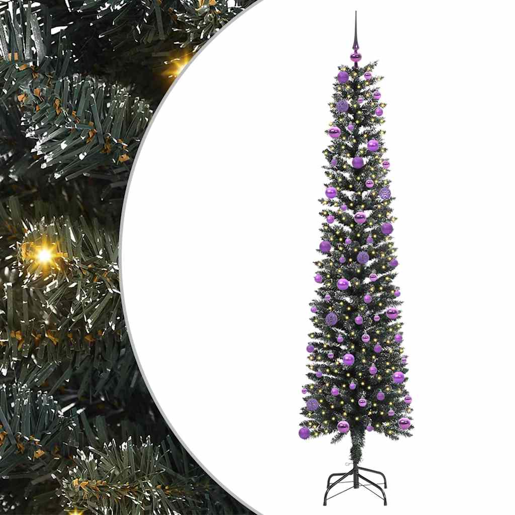 vidaXL Artificial Christmas Tree with 300 LEDs with Stand Green 240 cm - 48220