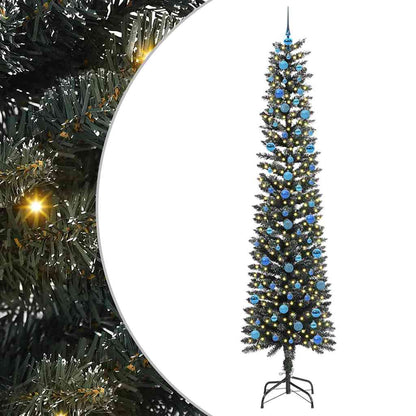 vidaXL Artificial Christmas Tree with 300 LEDs with Stand Green 240 cm - 48233