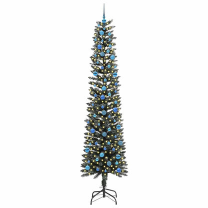 vidaXL Artificial Christmas Tree with 300 LEDs with Stand Green 240 cm - 48233